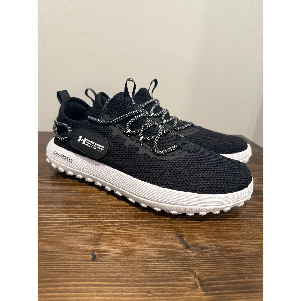 Under Armour Fat Tire Venture Black White Travel Shoes 3027562-002 Men Sz 11 NEW